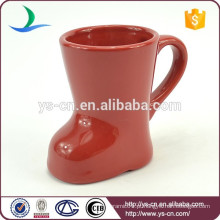 2105 venda quente de cerâmica de vidro de cerâmica vermelha com impressão personalizada do logotipo